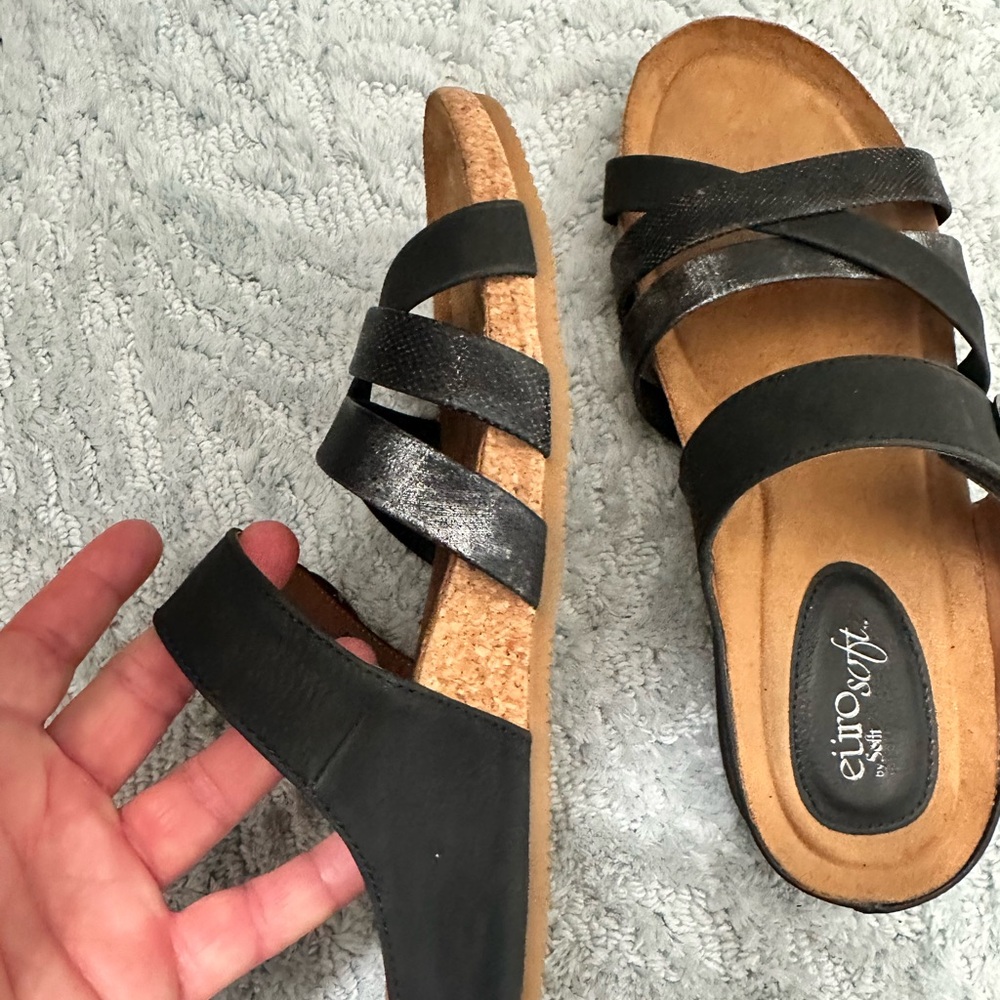 EuroSoft Women's Genalyn Black Sandals - like new! - Picture 8 of 8